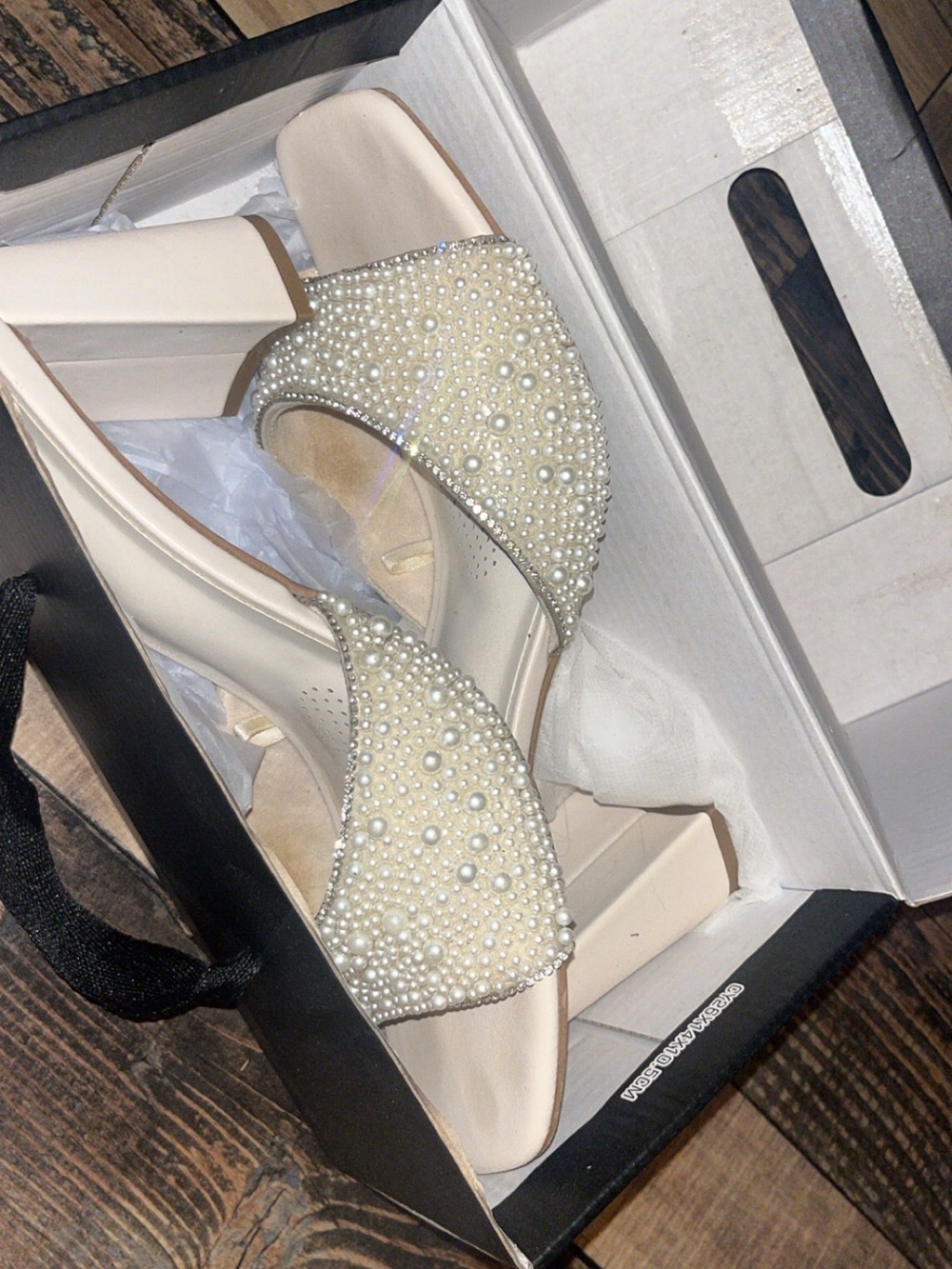 Windsor Pearl Ivory Block Heels
